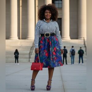 VINTAGE ABSTRACT STATEMENT SKIRT